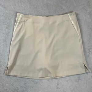 Lady Hagen Golf Skort Beige Khaki sz 6 Classic A-line Pockets 17" Tennis Active